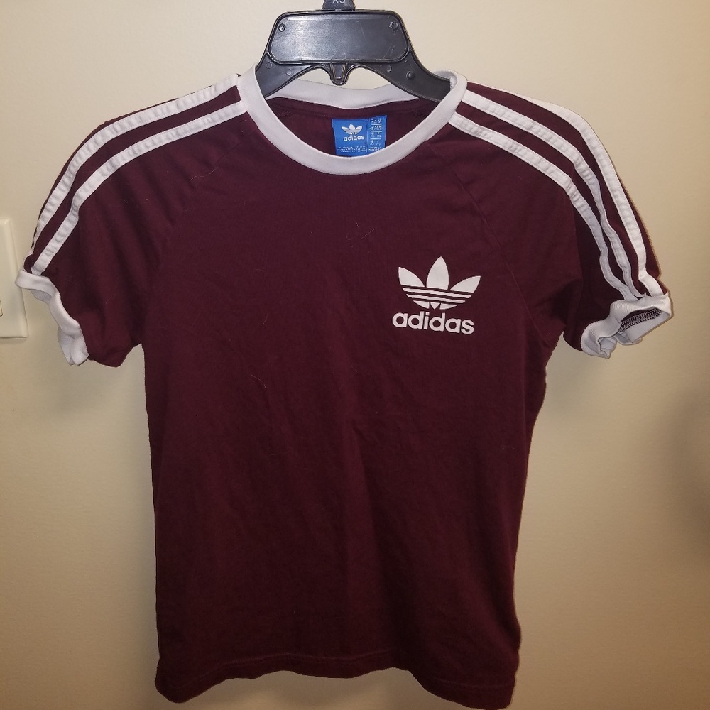 Maroon Adidas shirt